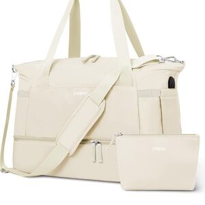 Elegant Cream Women's Bag Set Travel